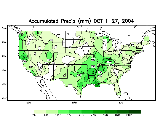 Latest Month Accumulated Precipitation