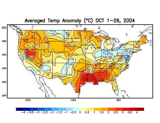 Latest Month Averaged Temperature Anomaly