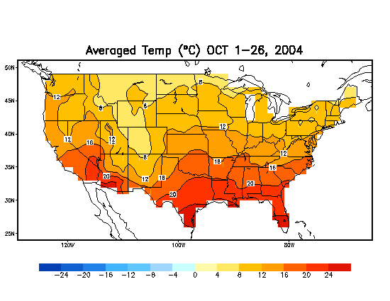 Latest Month Averaged Temperature