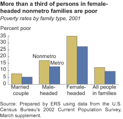 chart - the nonmetro South and West have the highest poverty rates