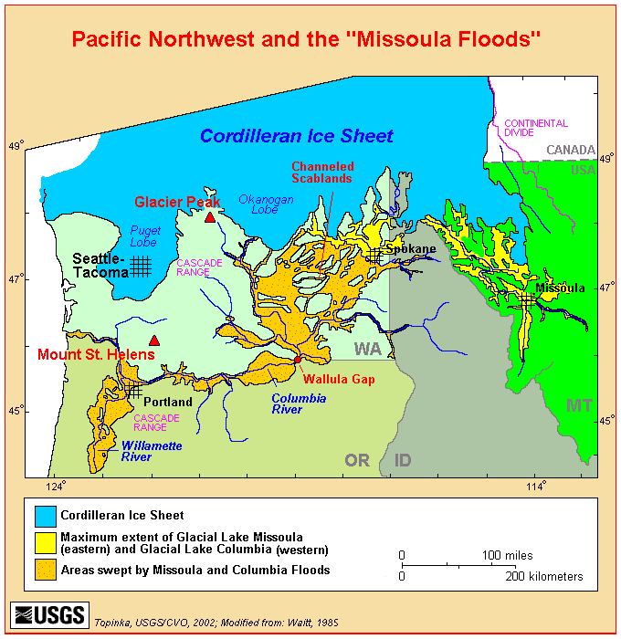 Map, Missoula Floods