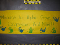 The Poplar Grove Head Start program in Greensboro rolled out the red carpet for their Congressman during a recent visit. 