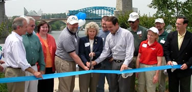 Ribbon cutting ceremony at Tennessee River Blueway