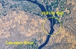 NASA Image, 1994, Aerial view Columbia River and Wallula Gap, click to enlarge
