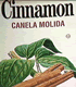 Cinnamon product label