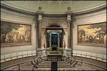 Inside the National Archives Rotunda in Washington D.C.