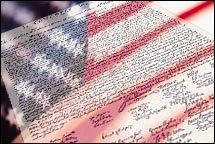 U.S. Flag and Declaration of Independence