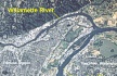 NASA Image, 1992, Closer-in Aerial view Columbia River at the Mouth of the Willamette, click to enlarge