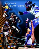 Image of Improve Your Game - Sports and Toabcco Don't Mix! Poster That Features a Number of Olympic Athletes.