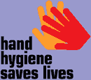 graphic stating "hand hygiene saves lives"