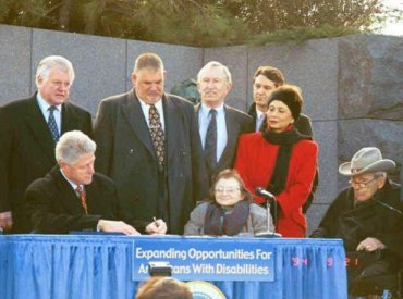 President Clinton signing disability bill