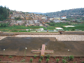 View from the Gisozi Genocide Memorial.