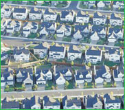 Birds-eye view of housing developement