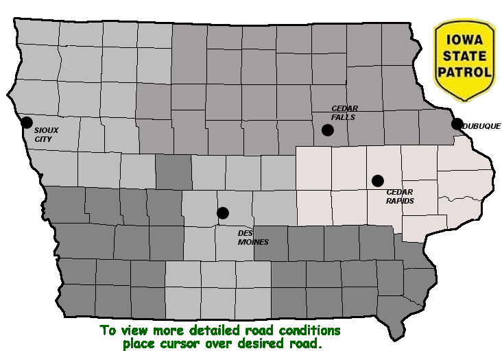 Iowa Winter Road Conditions Map