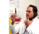 photo - scientist checking test tube
