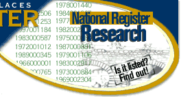 [Graphic] NRHP list numbers next to drawing of old stone wall with text overlay: National Register Research: Is it listed? Find out!