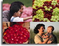 Healthy food and healthy people. USDA and HHS photos.