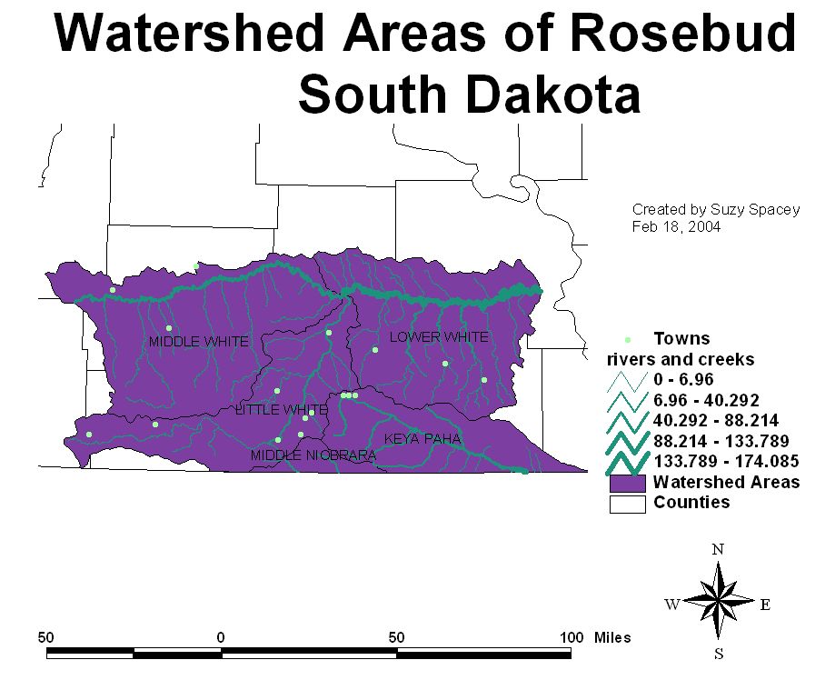 Rosebud Watershed Layout Example