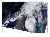 True Color (RGB) Image of Hurricane Charley, observed by MODIS/Terra on 08/13/2004