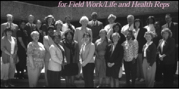 The Work Life Coordinators posed for a group photo at the conference.