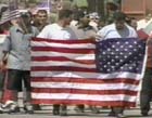 Iraqi-Americans with American flag 