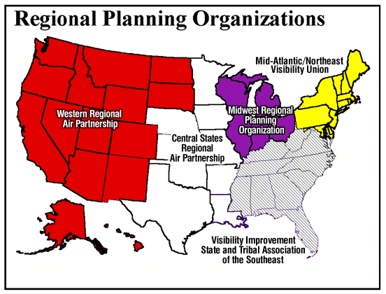 Map of Regional Planning Organizations