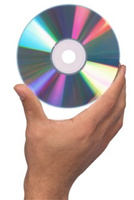 Image of hand holding CD