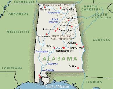 Alabama map.  If you need assistance viewing this page, please call (202) 586-8800.