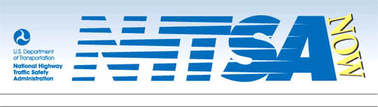 NHTSA Now Masthead with U.S. DOT NHTSA Logo