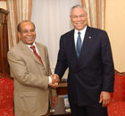 Secretary Powell and Libyan Foreign Minister Abdurahman Shalgam