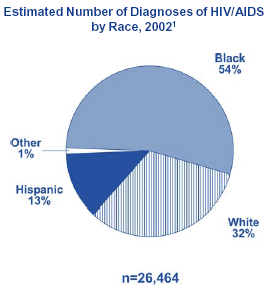 Estimated Number of Diagnoses of HIV/AIDS by Race, 2002