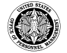 An image of the OPM Seal in balck and white with an active link to the OPM home page.