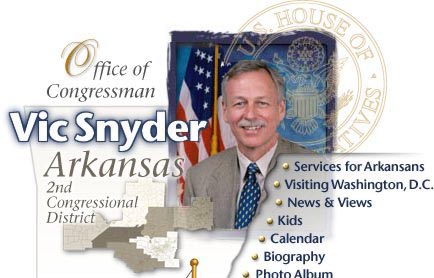 Congressman Vic Snyder banner