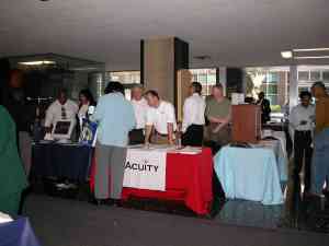Employees Visiting Vendor Booth