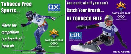 Tobacco Free Olympics Banner Image - Featuring Rosey Fletcher & Picabo Street