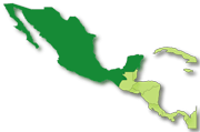 Map showing location of Mexico