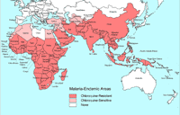 Malaria-risk countries in Africa, the Middle East, Asia and the South Pacific, 2002