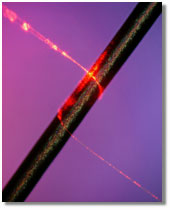a light-conducting silica nanowire