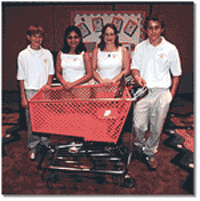 photo of students with shopping cart