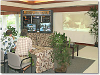 Hilo participants with television monitors