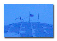 U.S. flag at half-staff at South Pole Station
