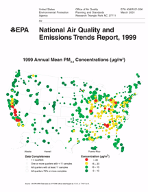 1999 Air Quality Trends Report Cover