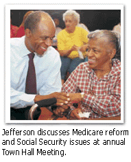 Jefferson discusses Medicare reform and Social Security issues at annual Town Hall Meeting
