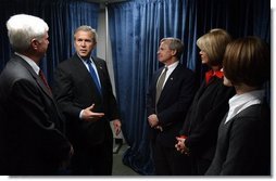 President George W. Bush talks with small business owners and employees of ISCO Industries in Louisville, Ky., Thursday, Feb. 26, 2004. White House photo by Tina Hager.