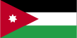 Flag of Jordan is three equal horizontal bands of black at top, white, and green, with a red isosceles triangle based on the hoist side bearing a small white seven-pointed star. 2004.