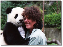 Woman and panda