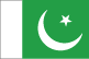 Flag of Pakistan is green with a vertical white band (symbolizing the role of religious minorities) on the hoist side; a large white crescent and star are centered in the green field; the crescent, star, and color green are traditional symbols of Islam. 2004.