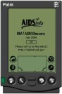 PDA showing the AIDSinfo HIV / AIDS Glossary Title screen