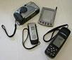 Photo of several hand-held communications devices