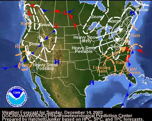 Weather Forecast Map - Click to enlarge map
